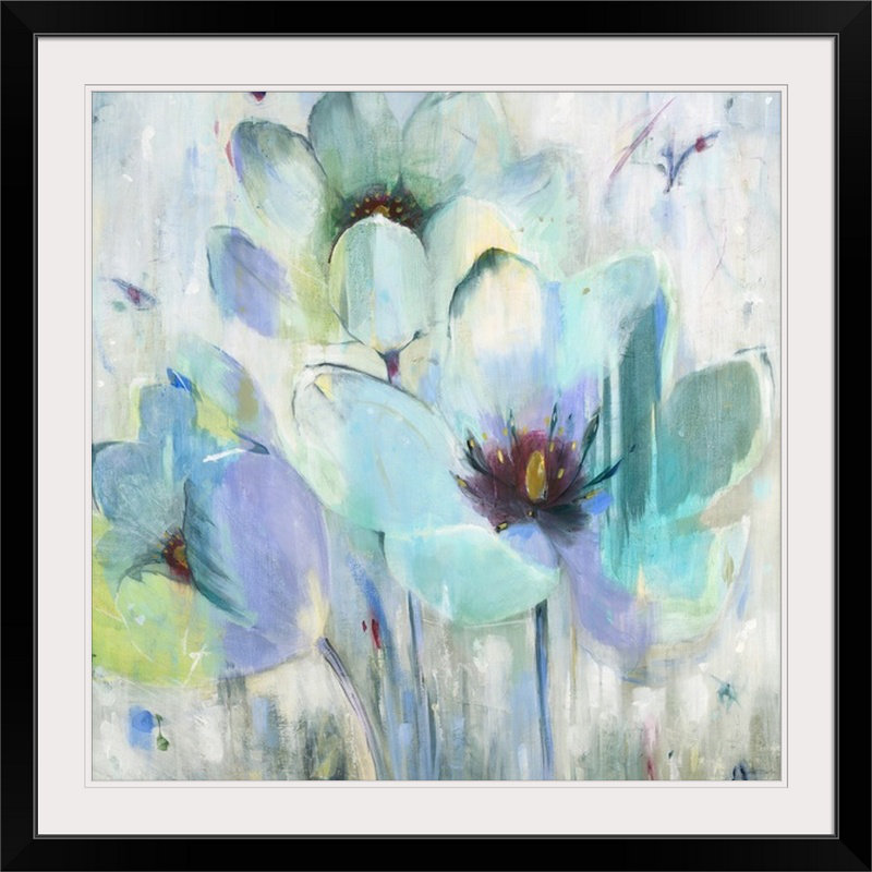 «Anjulie Refreshed» par Jill Martin, reproduction d'art, Cadre blanc, H 28 x l 28 po x P 1 po