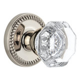 Grandeur Newport Rosette Passage with Chambord Crystal Door Knob
