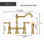 Brass Heritage Bridge Kitchen Faucet with Side Spray 2 Handles-64528539