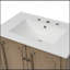 Meuble-lavabo autoportant en bois de 30 po avec lavabo rectangulaire en céramique et tablettes réglables