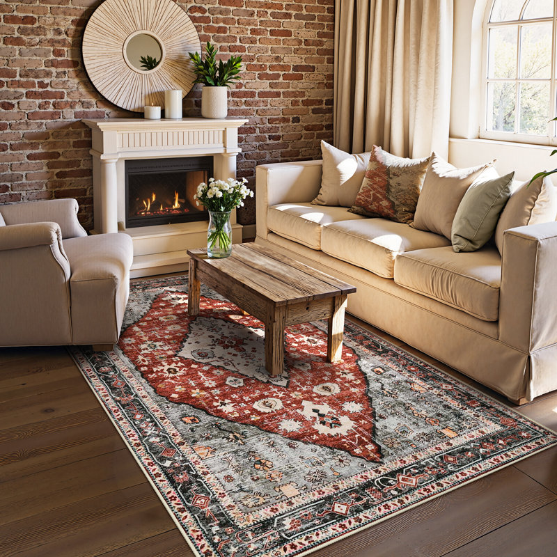  Tapis de salle à manger Boho Tribal, Rectangle 4pi x 6 pi