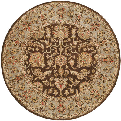 Wool Oriental Area Rug in Brown