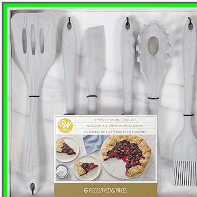 Six-Piece Marble Silicone Kitchen Utensil Set