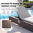   Outdoor PE Wicker Chaise Lounge Chair Adjustable Backrest with Cushion for Patio, Garden, Poolside-1399862612