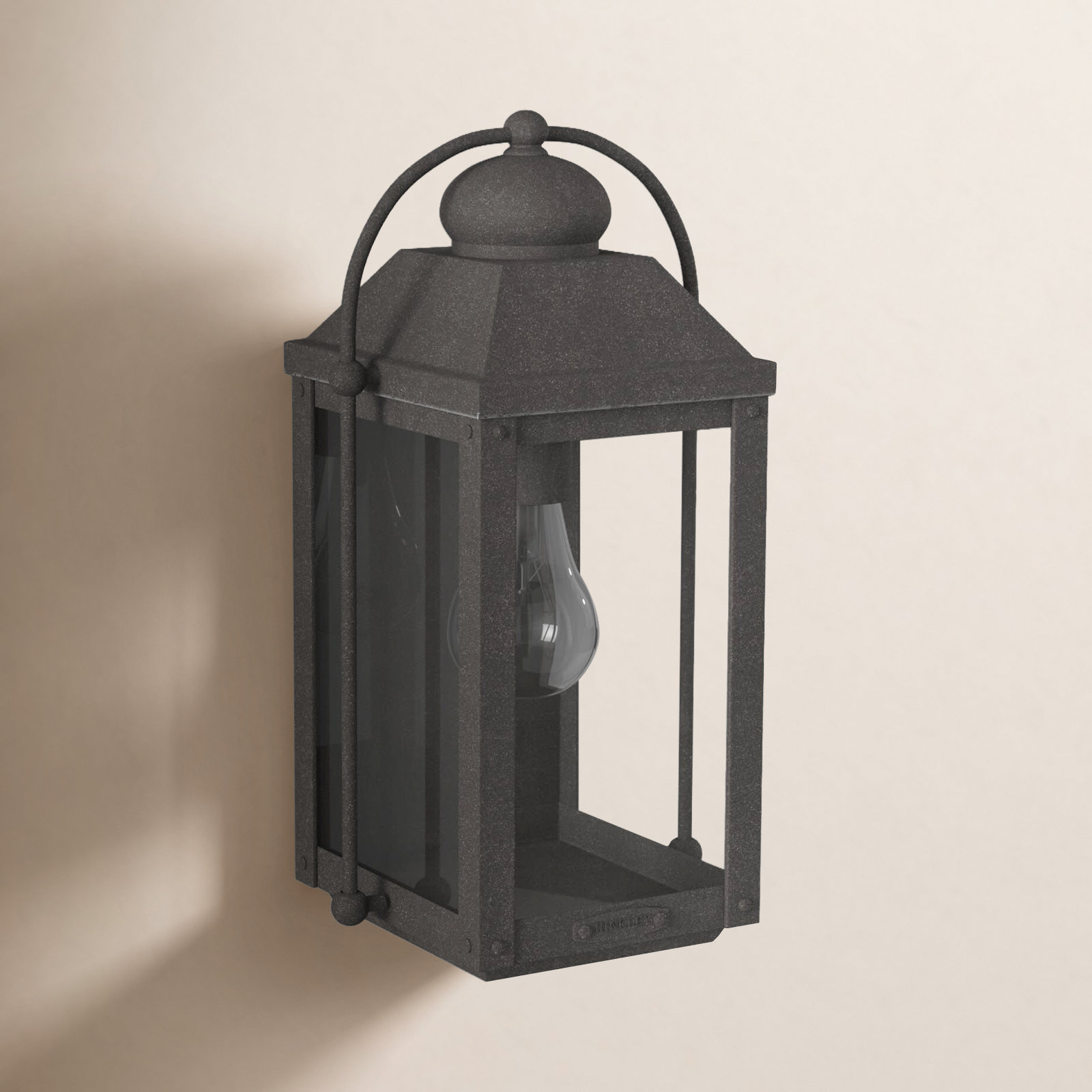 Anchorage Outdoor Wall Lantern, Aged Zinc, Yes