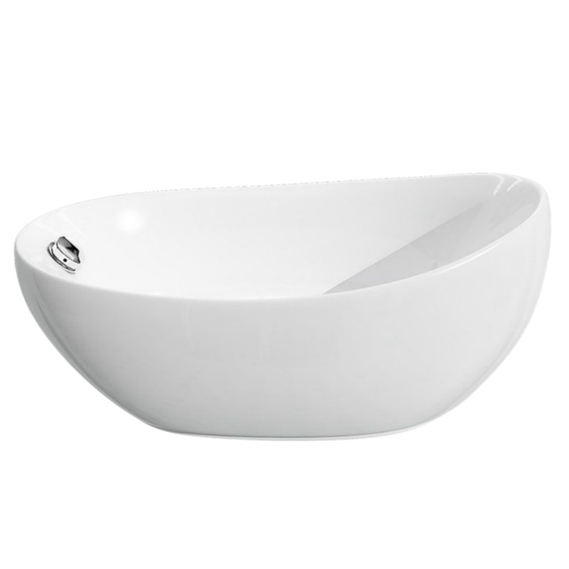 Baignoire moderne en acrylique simple, Blanc