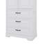 Grande armoire de rangement pour salle de bain avec tiroirs à deux portes