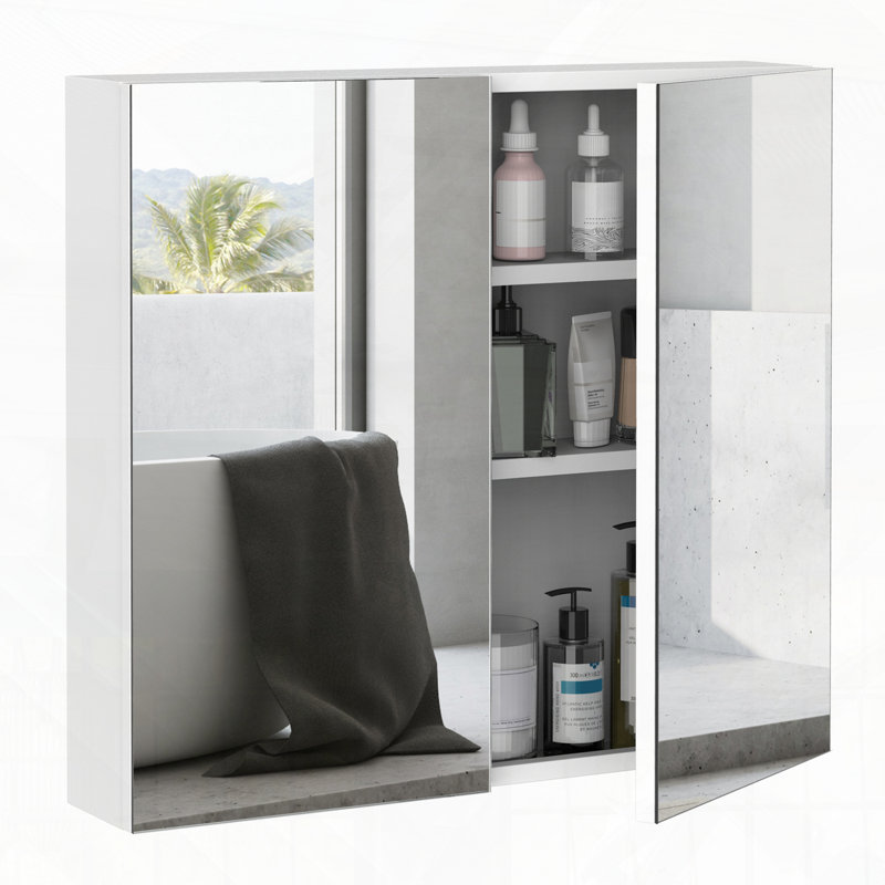 Armoire à pharmacie murale avec portes doubles pour salle de bain