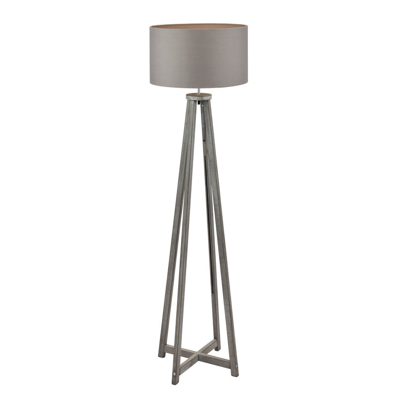 Dzifa 136cm Tripod Floor Lamp, Grey
