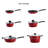 Tramontina Sicilia 10 Pc Aluminum Nonstick Cookware Set - Raspberry-85466833