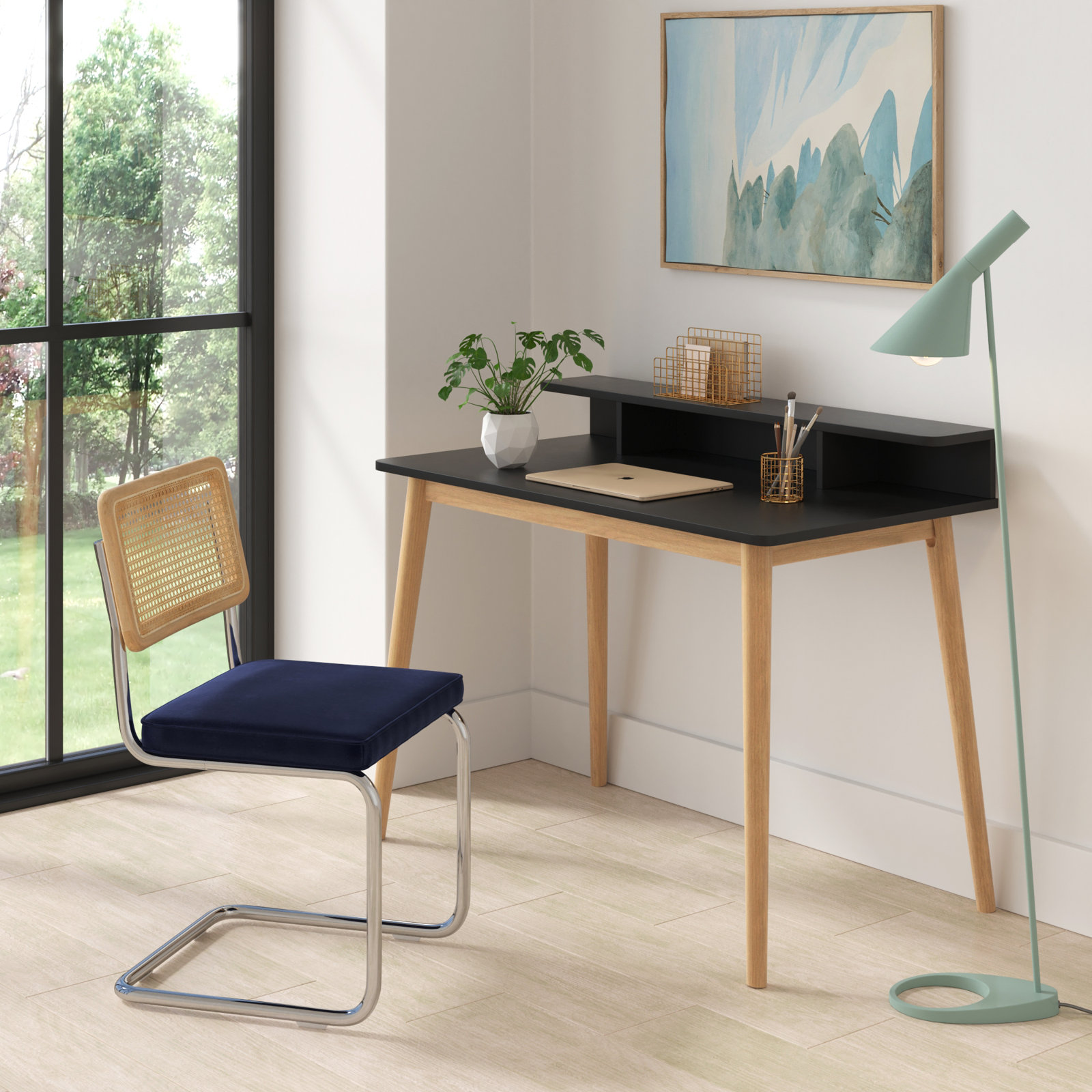 Walsh Velvet Dining Chair, Sapphire