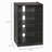 5-Tier Media Stand Cabinet With 3-Level Adjustable Shelves, Tempered Glass Doors, And Cable Management