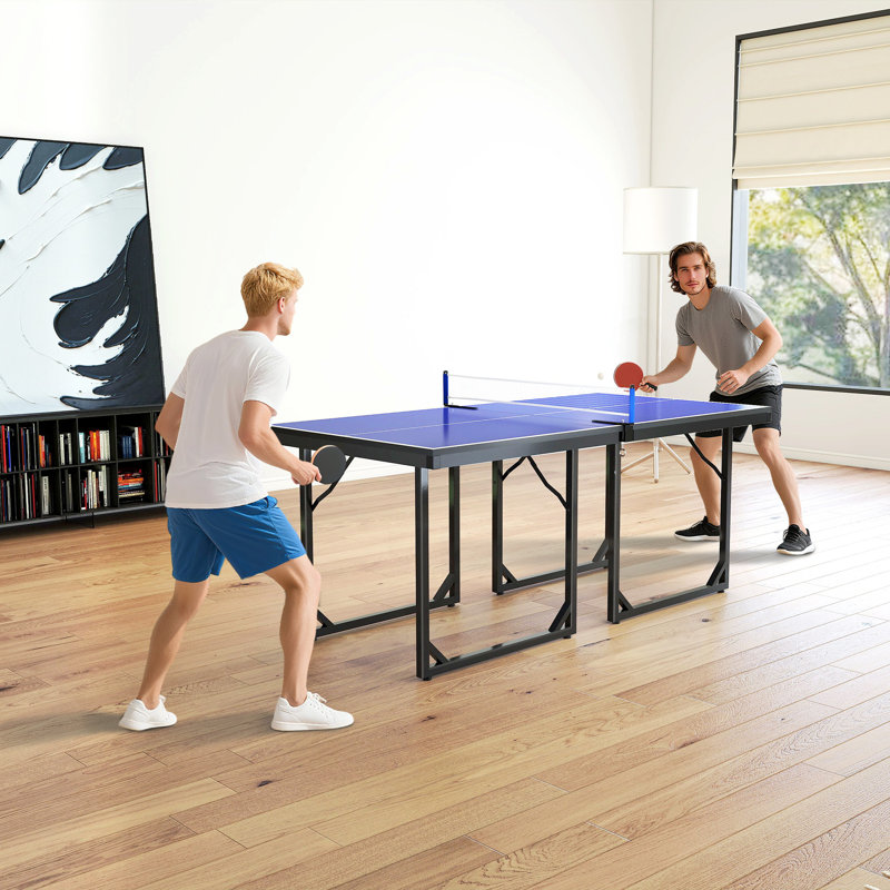 Table de tennis de table compacte pliable d'intérieur / extérieur