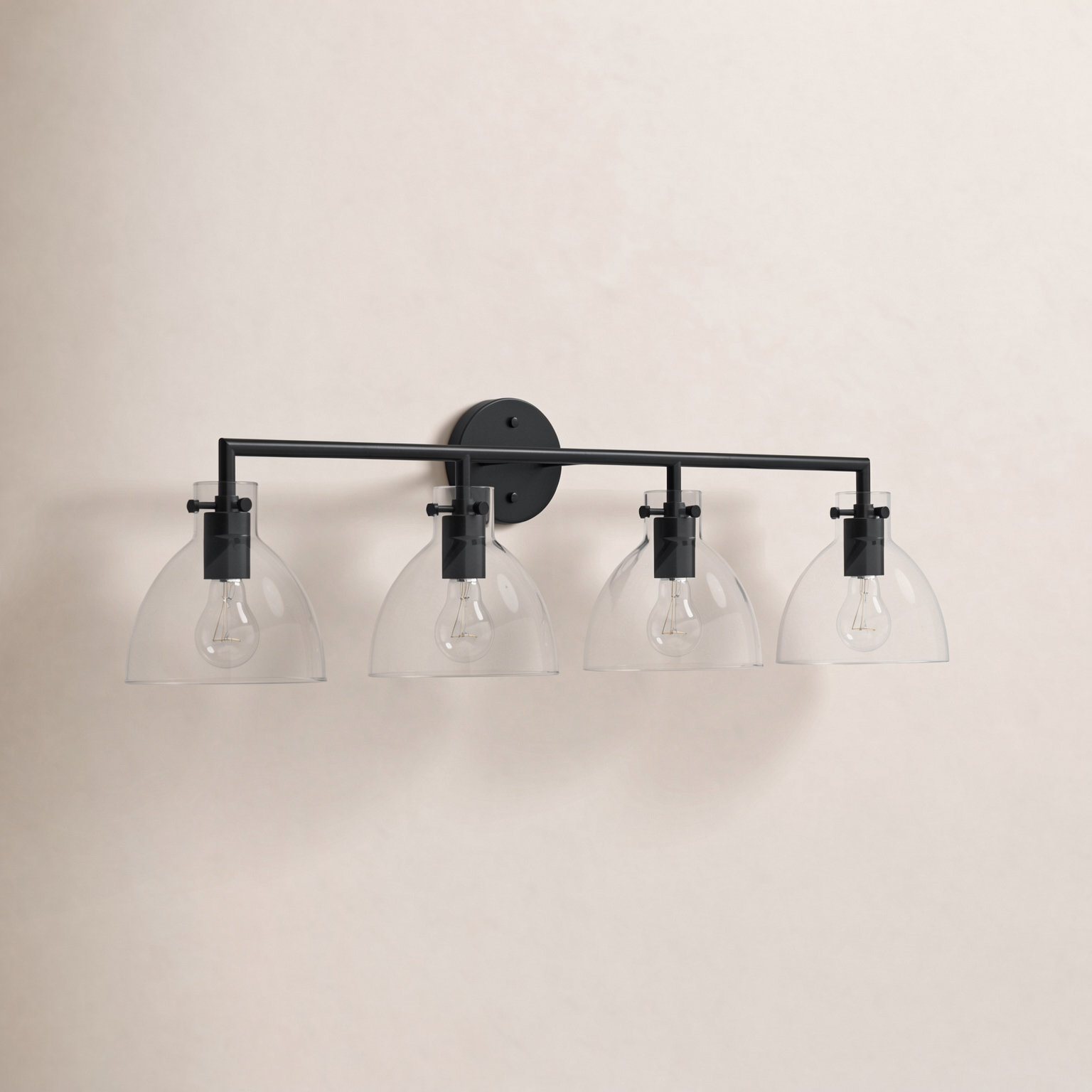 Martins 4 Light Dimmable Vanity Light, Black