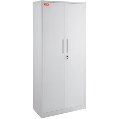 Armoire de rangement en métal, armoire de rangement verrouillable en acier avec 2 portes magnétiques