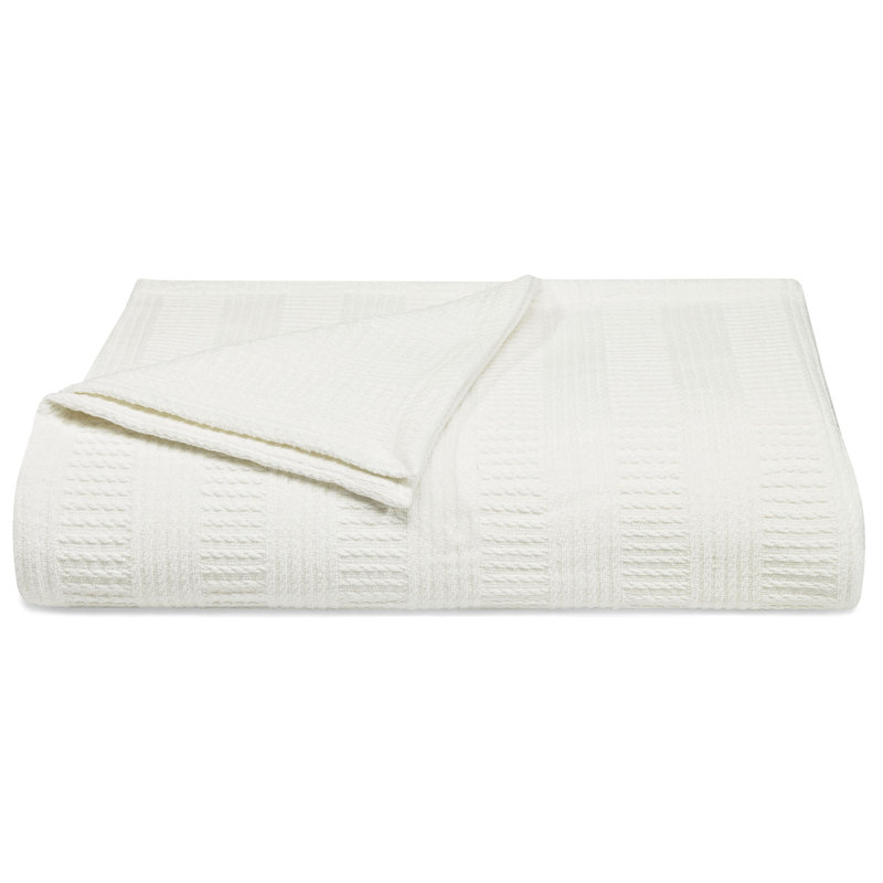 Couverture en coton Nautica, Lit simple, Blanc