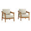 Fauteuil d'extérieur en bois d'acacia