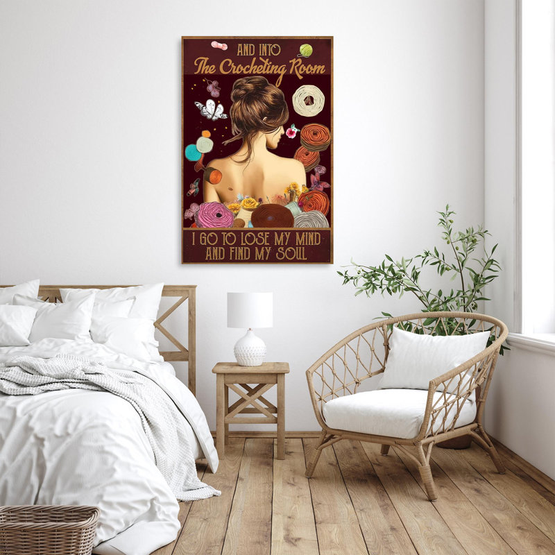 «Kristo And Into The Crocheting Room», impression sur toile, H 20 po x l 16 po x P 1,25 po