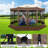 15x15ft Extra Large Pop-Up Gazebo Canopy Tent with Mosquito Netting-106897508