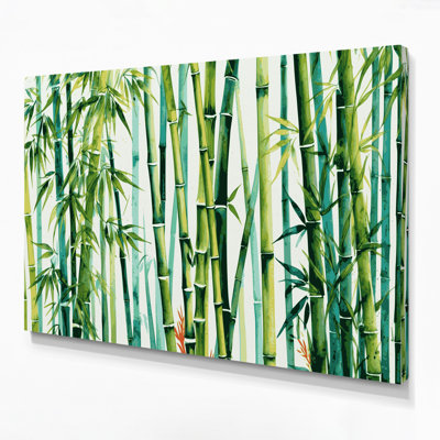 Hawaiian Bamboo Stalks Beige Canvas Wall Art