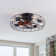 Hadiah 7 - Blade Flush Mount Ceiling Fan with Remote Control and Light Kit Included