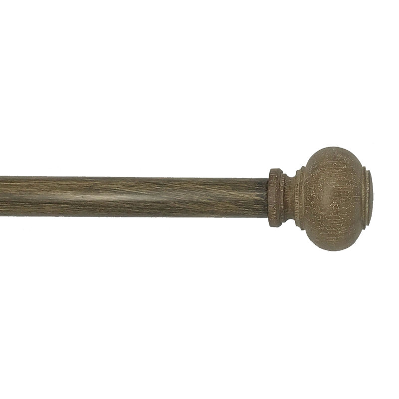 Tringle à rideau ajustable Samir Rustic, L 86 po x L 120 po, Noyer antique