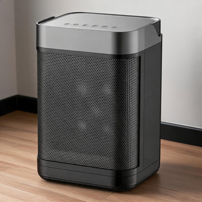 1500W Portable Space Heater Remote & Thermostat, Digital Display, 12H Timer, PTC Ceramic Fan, Sliver