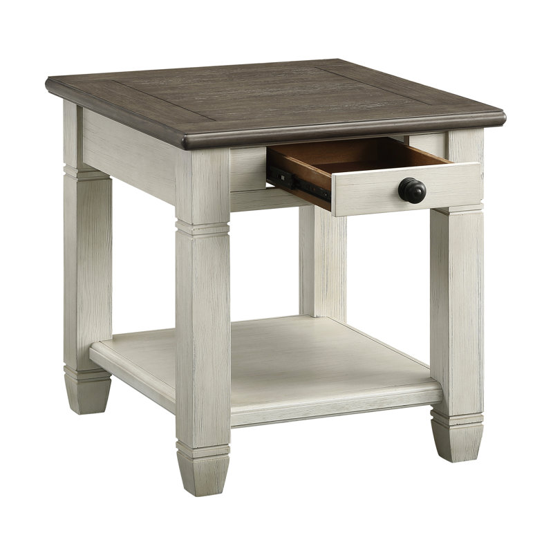 Table d'appoint en bois et brun Rosy