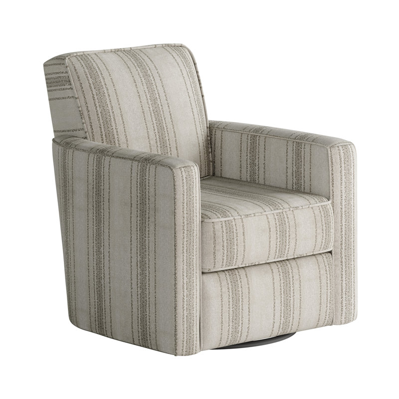 Ballina Polyester Swivel Armchair, Beige 100% Polyester