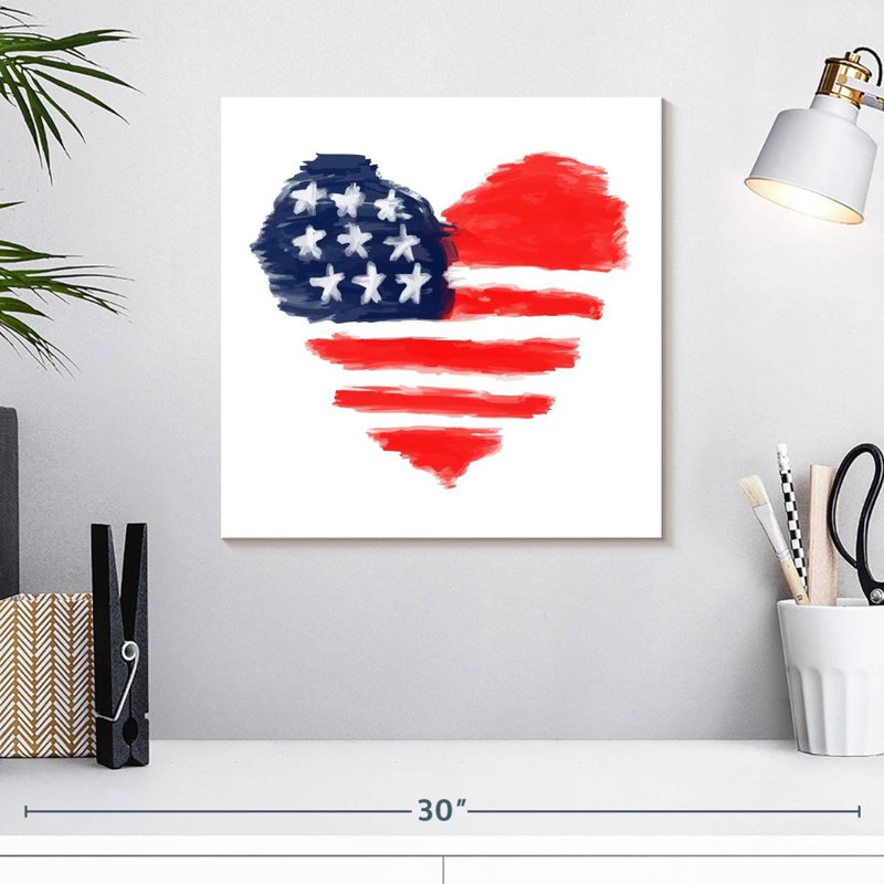 Borges Memorial Day Heart, 16" H x 16" W