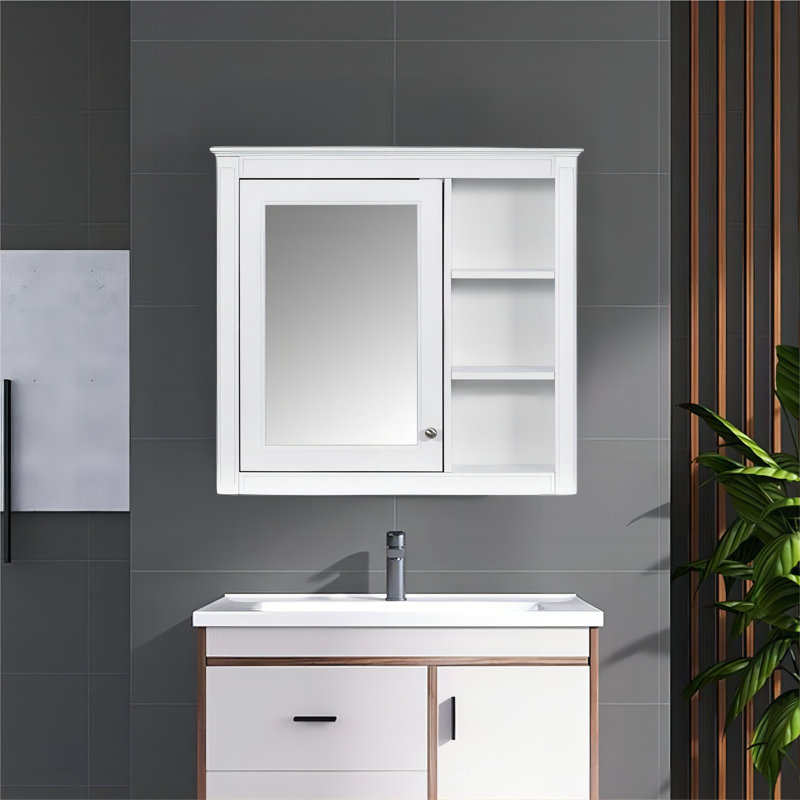 Armoire à pharmacie fixée au mur l 29,95 po H 28,1 po Bethesde, Blanc
