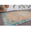 Tapis en laine, tapis turcs, tapis de sol, tapis rétro, tapis tissés à plat orange, tapis 4,8 x 7,3 pi