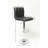 Swivel Faux Leather Adjustable Hydraulic Bar Stool, Set Of 2, Brown-270082256