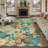 Johy Modern Floral Machine Washable Area Rug with Non-Slip Backing-111702233