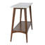 Console de base en pacane par le haut, tablette inférieure pour le rangement, assemblage requis avec blanc-2145419764