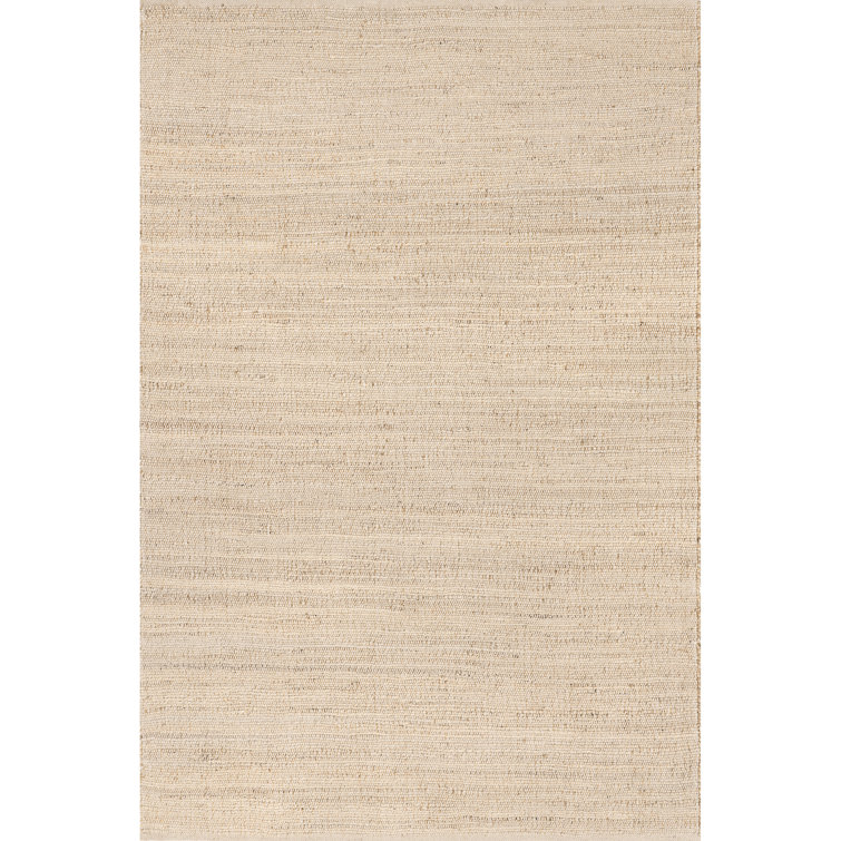 Helton Farmhouse Jute and Cotton Area Rug