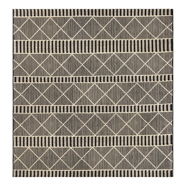 Black Dalyan Indoor/Outdoor Trellis Rug