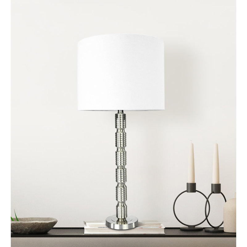 Mettler Metal Table Lamp, Smooth Nickel