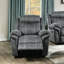 Fauteuil inclinable manuel en velours gris