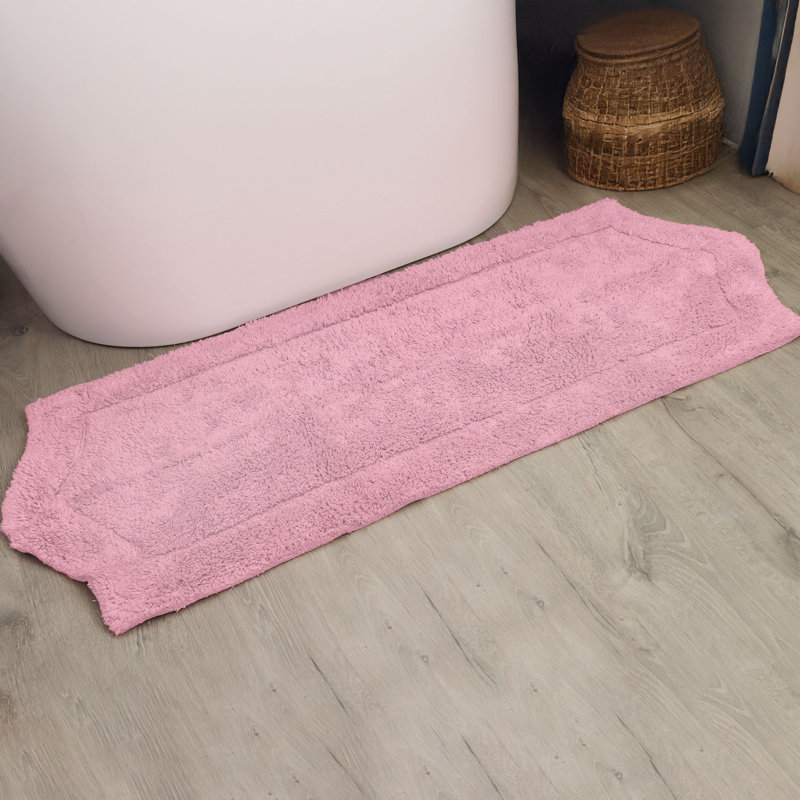 Tapis pour salle de bain Morissette, L 22 po x L 60 po, Rose