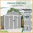 PP Resin Storage Shed, Waterproof, Rust & UV Proof, 12mm Thick PP Board, HD Window, Floor Included-110826708