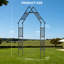 Steel Garden Arch Arbor Trellis, 7.87x3.93Ft Metal Decorative Arbor for Climbing Plants, Outdoor Wedding Arch, Weather-Resistant Lawn, Patio Archway for Backyard, Yard, Garden Decor