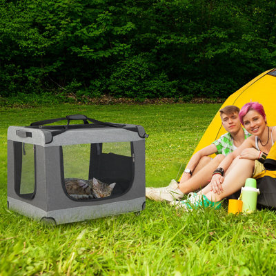 Très grande cage pliable pour chien Tucker Murphy Pet ™ avec 4 roues verrouillables
