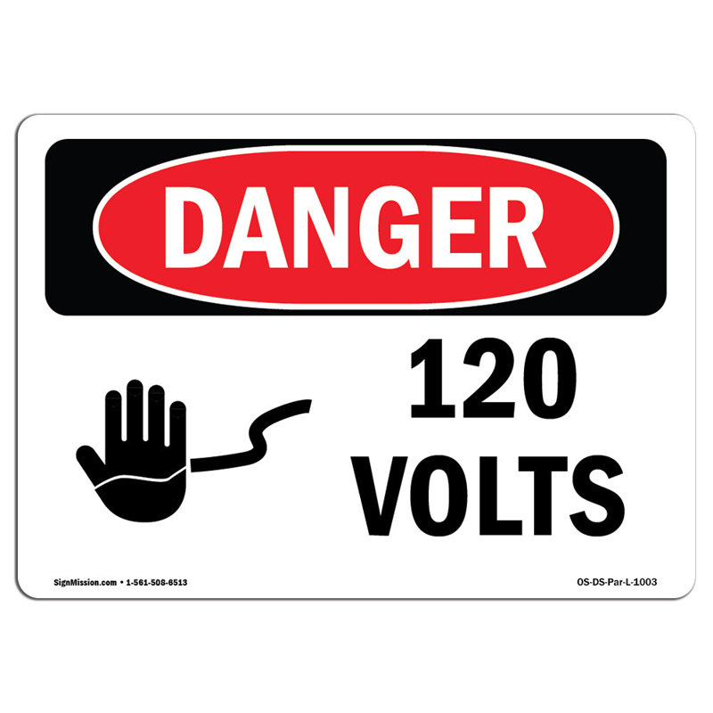 Plaque en aluminium 120 volts 12 x 18, H 12 po x l 18 po x P 0,1 po