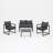 Tapasi Outdoor Conversation Set, Patio Lounge Chairs with Cushions and End Table-976596436