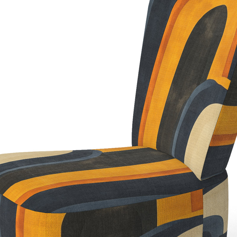 Chaise rembourrée Abstract, Chaise d'appoint sans accoudoirs