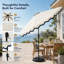 Parasol de marché solaire pour terrasse avec inclinaison et manivelle 10 pi.-750160424