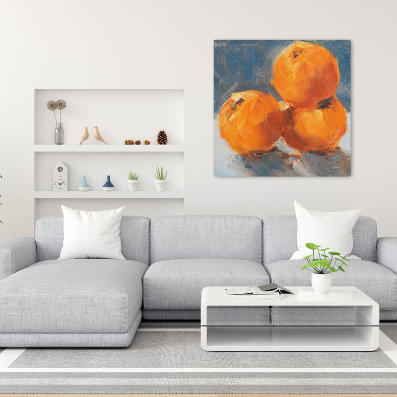 Orange Stack Contemporary Art, 36" H x 36" W
