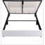 Grand lit plateforme tapissier avec rangement hydraulique, alliant confort et élégance moderne pour une chambre sans encombrement.-269944769-269944768