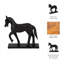 Figurine cheval majestueux 13 po Pewamo, noir élégant